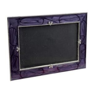 Green Tree Gallery Picture Frame 4x6 Swirl Purple Enameled Rhinestone Beaded